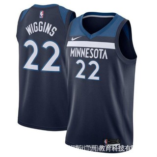 เสื้อกีฬาแขนสั้น ลายทีม NBA Minnesota Forest Wolf André Wickins Swing Man 22 # Ptbg 8AUT Xp5J 818717