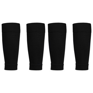 2 Pairs Gift Soft Breathable Elastic Sports Cycling Durable Portable Skin Friendly Black Shin Guard Football Socks