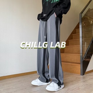 CHILLG LAB กางเกงกีฬาลําลอง ขากว้าง ทรงหลวม สไตล์เรโทร แฟชั่นฤดูร้อน สําหรับผู้ชาย