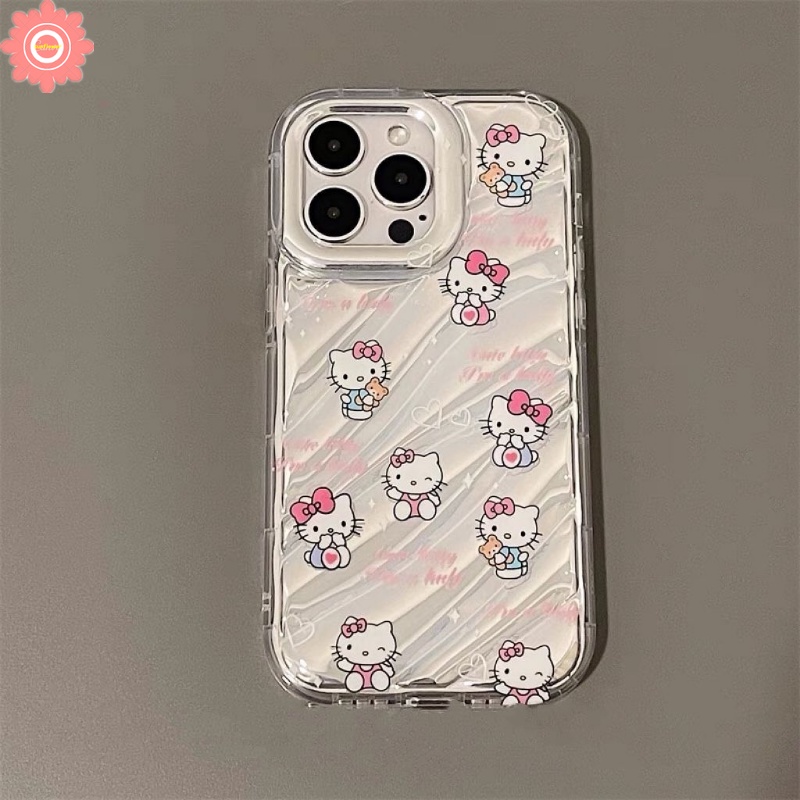 เคสโทรศัพท์มือถือ แบบนิ่ม ลายการ์ตูนคิตตี้ 3D สําหรับ IPhone 11 XR 7Plus 13 14 12 Pro MAX 7 8 6 6S Plus X XS MAX SE 2020