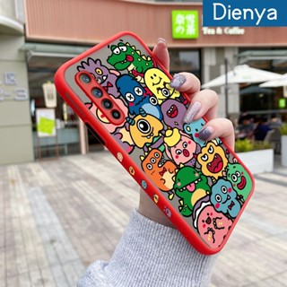 เคสโทรศัพท์มือถือ ซิลิโคนนุ่ม ใส กันกระแทก ขอบสี่เหลี่ยม ลายการ์ตูนมอนสเตอร์ สําหรับ Realme 6 6s Narzo 6 Pro