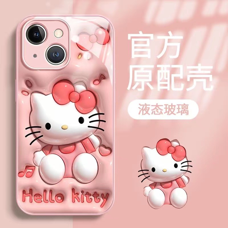 เคสโทรศัพท์มือถือแบบแก้ว ลายการ์ตูนแมว สําหรับ Apple Iphone 14 13 12ins 7 8 Plus