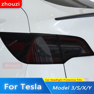 2 ชิ้น สําหรับ Tesla Model 3 X Y S รถ ไฟหน้า ทินท์ ควัน สีดํา ฟิล์มป้องกัน ใส TPU สติกเกอร์ อุปกรณ์เสริม