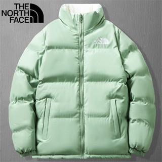 เสื้อแจ็กเก็ต ผ้าฝ้าย แบบหนา ปักลายโลโก้ The North Face แบบดั้งเดิม แฟชั่นคู่รัก