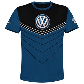 เสื้อกีฬาแขนสั้น ลายทีม Volkswagen D013 3D