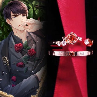 แหวนคอสเพลย์ การ์ตูนเกม Mr Love Queens Choice Papergames Victor Rose Flowers สําหรับคู่รัก งานแต่งงาน