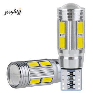 หลอดไฟเลี้ยว LED W5W T10 12V 6000K 5630 10 SMD สว่างมาก สีขาว สําหรับติดป้ายทะเบียนรถยนต์ 2 ชิ้น