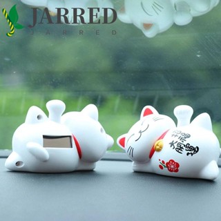 JARRED Car Styling Sleeping Lazy Cat Kids Gift Swing Dancing Cat Solar Powered Lucky Cat Office Cat Car Ornament Home Decor Interior Accessories Wealth Waving Cat Cartoon Waving Hand Cat