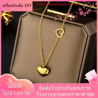 💖เครื่องประดับ DIY ขายส่ง💖ใหม่ สร้อยคอโซ่ ชุบทอง จี้รูปหัวใจ พีช เรียบง่าย ฤดูร้อน สไตล์ฮิปฮอป เครื่องประดับ สําหรับผู้หญิง[สร้อยคอ]