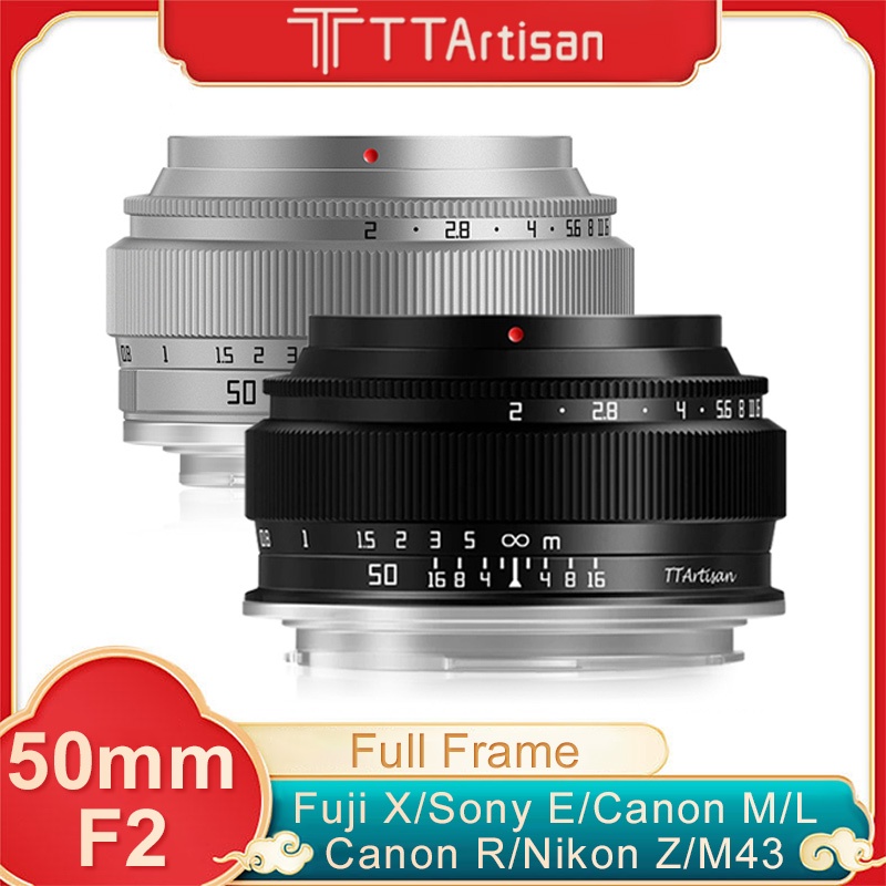Ttartisan 50mm F2 เลนส์โฟกัสแมนนวล รูรับแสงขนาดใหญ่ สําหรับกล้อง Fujifilm XF Canon M Sony E Leica L Nikon Z M43 A7CII A7CR