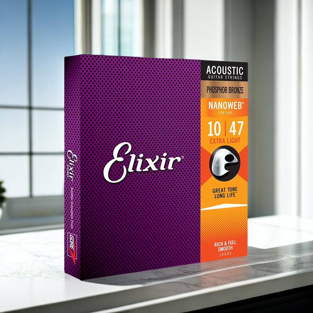 Elixir 16002 สายกีตาร์อะคูสติก สีบรอนซ์ 80/20 .010 .014 .023 .030 .039 .047
