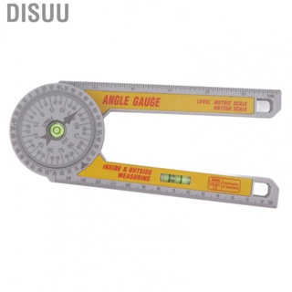 Disuu Woodworking Miter  Protractor  Clear Scale Durable Angle Finder ABS Broad Utility with Bubble Level for Positioning