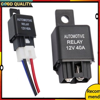    รีเลย์สัญญาณเตือน SPST 12V 40A 4 Pin สําหรับรถยนต์ รถตู้ เรือ 1 ชิ้น