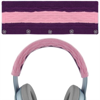 Geekria ผ้าคาดศีรษะ ผ้าถัก สําหรับหูฟัง Audio-Technica Beats Bose AKG Sennheiser Skullcandy Sony (สีม่วง)