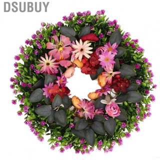 Dsubuy WTD 45cm Spring Summer Wreath Colorful Flower For Front Door Home Party