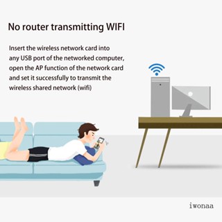 Iwo การ์ดไร้สาย 2 4G 5 0G สําหรับเดสก์ท็อป PC USB WiFi อะแดปเตอร์ Dual-Band 1900Mb