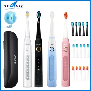 Seago แปรงสีฟันโซนิคไฟฟ้า ชาร์จไฟได้ SG-507 Sonic ตั้งเวลาได้ 2 นาที แปรง 5 โหมด ฟอกสีฟัน ทําความสะอาด สําหรับผู้ใหญ่