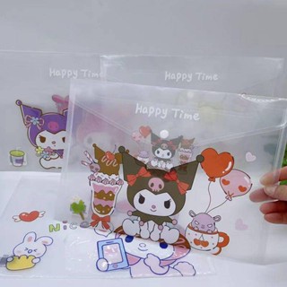 กระเป๋าใส่บัตร PVC แบบเกลียว ลายอนิเมะ Sanrio Mymelody Kuromi Cinnamoroll ขนาด A4 น่ารัก ของขวัญวันเด็ก 2023