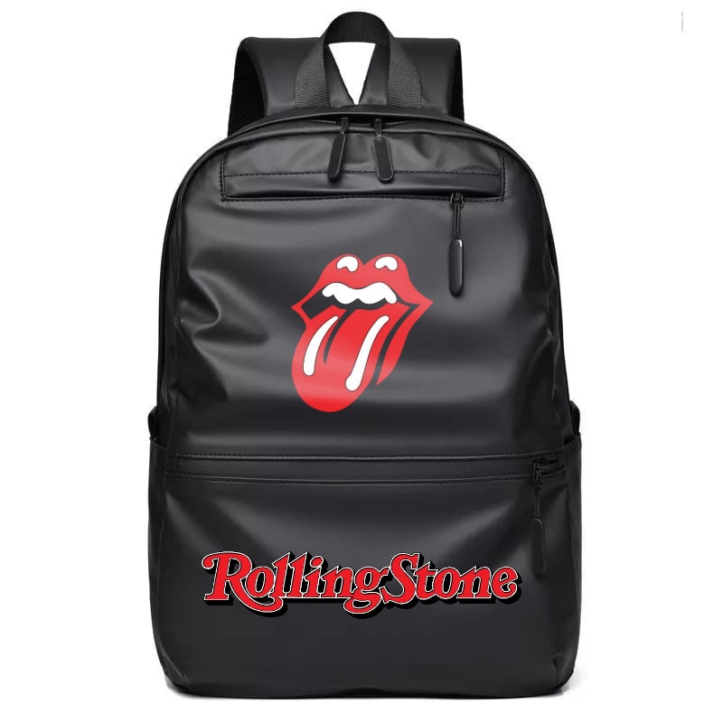 Seisin rolling stone Backpack กระเป๋าเป้หนัง PU กันน้ําสําหรับผู้ชายและผู้หญิง