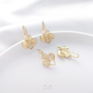 ตะขอต่างหู ชุบทอง 14K แฮนด์เมด พร้อมห่วงแขวน แฮนด์เมด diy อุปกรณ์เสริม