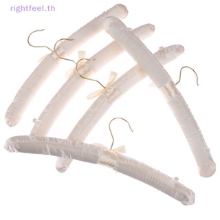 Rightfeel.th ใหม่ ไม้แขวนเสื้อโค้ท บุฟองน้ํา สีขาว 38 ซม. สําหรับเจ้าสาว 5 ชิ้น