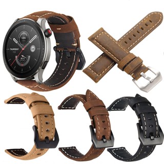 สายนาฬิกาข้อมือ หนังวัวแท้ แบบปลดเร็ว คุณภาพดี สไตล์เรโทร สําหรับ Huami Amazfit GTR 4 3 2 GTR