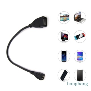 Bang ตัวเชื่อมต่อ USB 2 0 ตัวเมีย เป็น Micro USB ตัวเมีย รองรับการชาร์จซิงค์ข้อมูล สําหรับโทรศัพท์