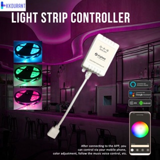 ใหม่ Tuya Zigbee Smart LED Light Strip Controller Tuya Smart App รีโมทควบคุมความสว่างที่ปรับได้รองรับการควบคุมด้วยเสียงทำงานร่วมกับ Google Assistant KDURANT