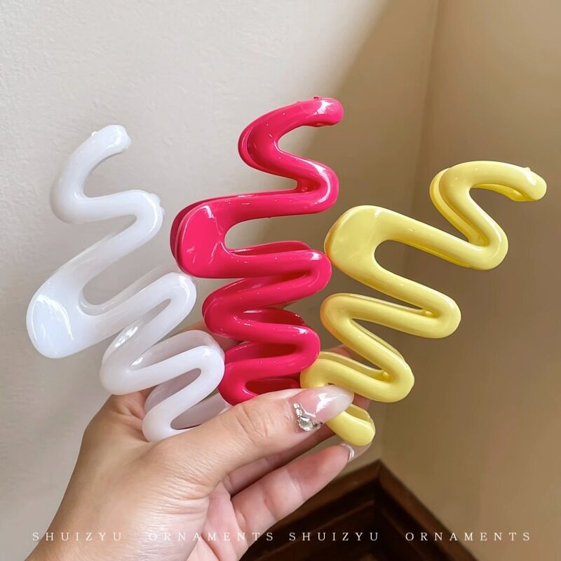 สไตล์เกาหลี มาการอง หยักกิ๊บกรงเล็บสําหรับผู้หญิงที่สง่างามฉลามคลิปแฟชั่นสาวผมหนีบ - รูปที่ 5