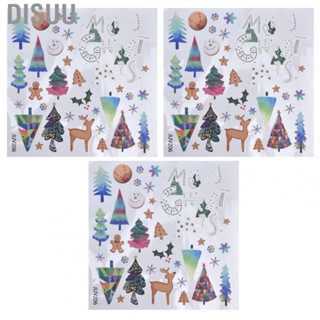 Disuu 3PCS Christmas Wall  Static Window Glass Decoration