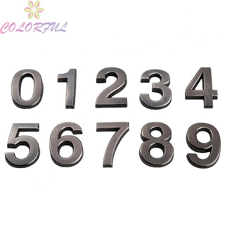 【COLORFUL】Door Numbers Polished Chrome Signs On The Door Solid Door Plate Sign Digits