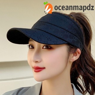 OCEANMAPDZ หมวกเบสบอล กันแดด สีพื้น เหมาะกับขี่จักรยานกลางแจ้ง แฟชั่นสําหรับผู้หญิง