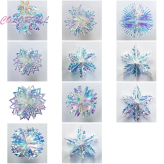 【COLORFUL】Snowflake Star Ball Hanging Decorations Room Garden Decoration Neon Film