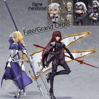 Figma ฟิกเกอร์โมเดลอนิเมะ Fate Grand Order Nendoroid Saber Altria Pendragon 121 381 Shielder Mash Kyrielight 664 Lancer Scáthach Ruler Joan of Arc Change Face Articulado