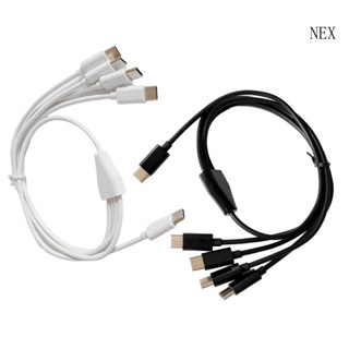 Nex 4 in 1 สายเคเบิลแยก Type-C USB-C Type-C สายชาร์จ สําหรับอุปกรณ์อิเล็กทรอนิกส์ 4 Type-C สายอะแดปเตอร์ชาร์จ