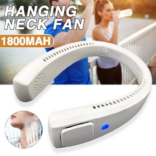 Portable Personal Air Cooler Purifier Rechargeable 3-Speed Neck Fan Hands-Free