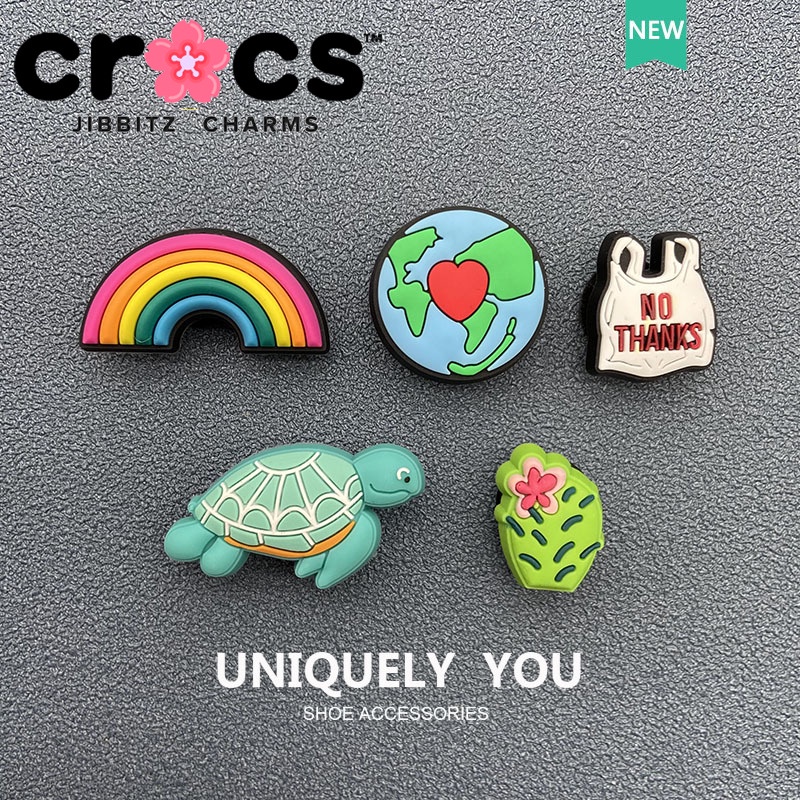 Jibbitz crocs charms หัวเข็มขัด รูปการ์ตูนเต่าทะเล เป็นมิตรกับสิ่งแวดล้อม อุปกรณ์เสริม สําหรับตกแต่ง