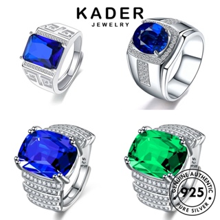 Kader Jewelry แหวนเงิน 925 ประดับไพลิน เรียบง่าย เครื่องประดับ สําหรับผู้ชาย M086