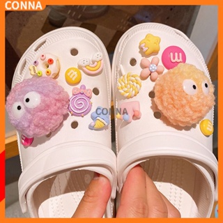 แผ่นแพทช์ รูปดอกไม้ สีชมพู สีม่วง อุปกรณ์เสริม สําหรับตกแต่งรองเท้า Crocs Diy