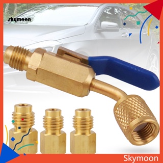 Skym* อะแดปเตอร์วาล์วปั๊มสุญญากาศ HVAC AC ทองแดง สําหรับเครื่องปรับอากาศ ในตู้เย็น 6 ชิ้น