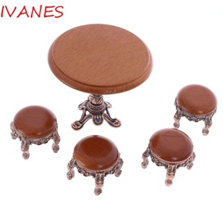 IVANES โมเดลโต๊ะกาแฟจําลอง ขนาดเล็ก DIY อุปกรณ์เสริม สําหรับตกแต่งบ้านตุ๊กตา