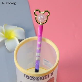 [hushcorgi] ใหม่ พร้อมส่ง ปากกาหมึกเจล คริสตัล ลายการ์ตูนหมี เครื่องเขียน สําหรับโรงเรียน สํานักงาน 2 ชิ้น