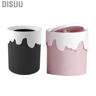 Disuu Mini Cover Trash Bin  Office Dustbin  Storage Dismountable Rugged Environmental for Home Bedroom