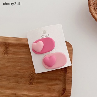 [cherry2] ใหม่ กิ๊บติดผม ลายดอกไม้ พีช หัวใจ สีชมพู ฤดูร้อน [TH]