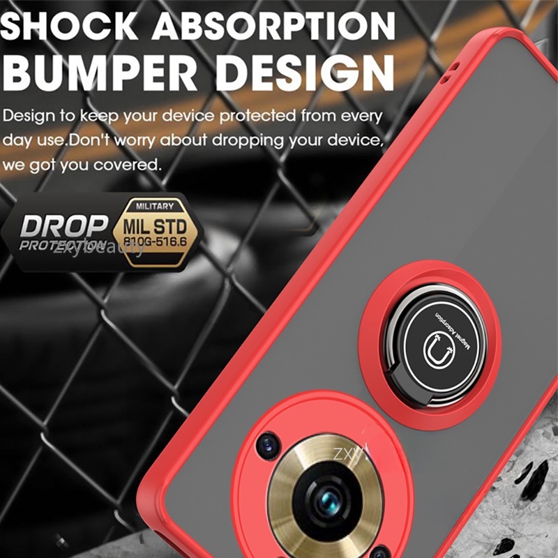 ปลอกสําหรับRealme 12 14 pro plus 12 + 12X 12pro 12proplus 12pro + 14X 14pro + Realme12proplus Matteแหวนเคสโทรศัพท์กันกระแทกปลอกวงเล็บป้องกันฮาร์ดปกหลัง - รูปที่ 3