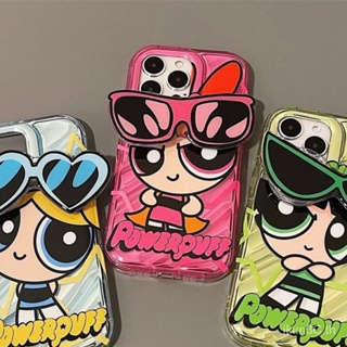 เคสโทรศัพท์มือถือนิ่ม รอบด้าน กันกระแทก ลายแว่นกันแดด Powerpuff Girls สําหรับ Iphone Apple 14promax 12 13pro 11 X FAW3