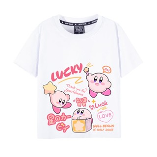 Kirbys Dream Land เสื้อยืดแขนสั้นใหม่ล่าสุดในฤดูร้อน ดีไซน์เท่ห์ ผ้าฝ้ายด้านบน น่ารักมากๆ เสื้อยืดผู้หญิง