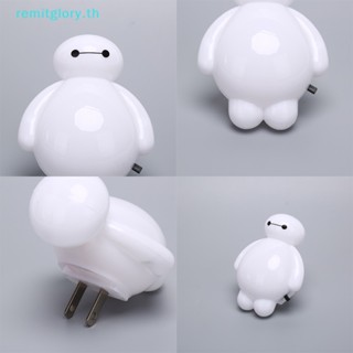 Remitglory BayMax หลอดไฟกลางคืน LED รูปฮีโร่ตัวใหญ่ ประหยัดพลังงาน 6 ตัว น่ารัก ของขวัญสําหรับเด็ก