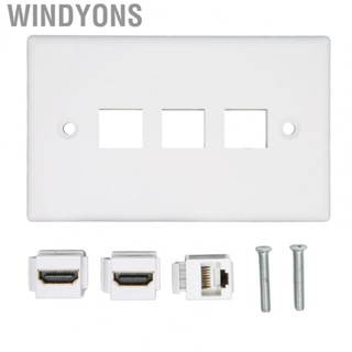 Windyons HD Multimedia Interface Ethernet Wall   RJ45 Jack Soldering Free 1 Port Cat6 Keystone for Computers HDTV