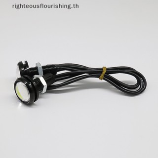 Righteousflourishs.th ใหม่ ไฟเลี้ยว LED 12SMD 23 มม. สีขาว สําหรับติดป้ายทะเบียนรถยนต์ 2 ชิ้น